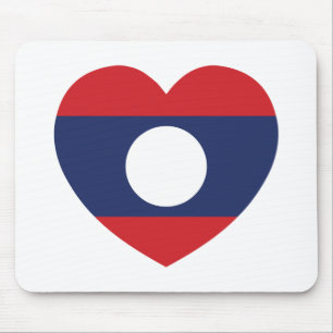 Laotian Heart Flagga Musmatta