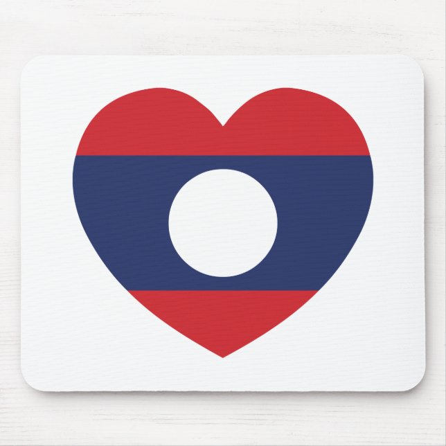 Laotian Heart Flagga Musmatta (Framsidan)