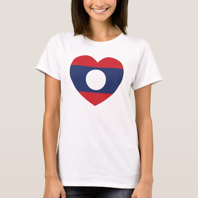 Laotian Heart Flagga Tee (Framsida)