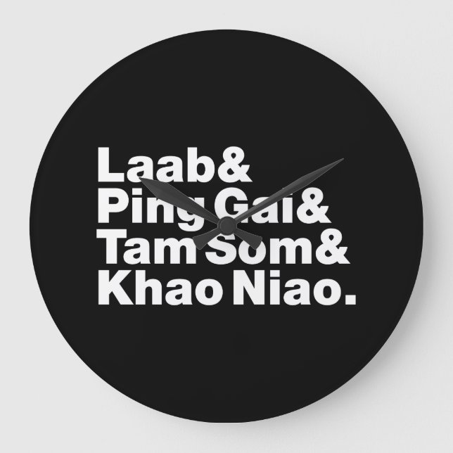 Laotian Street Food Stor Klocka (Framsida)