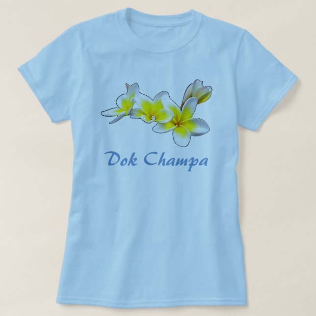 LAOTISK BLOMMA DOK CHAMPA - PLUMERIA RUBRA T-SHIRT (Design framsida)