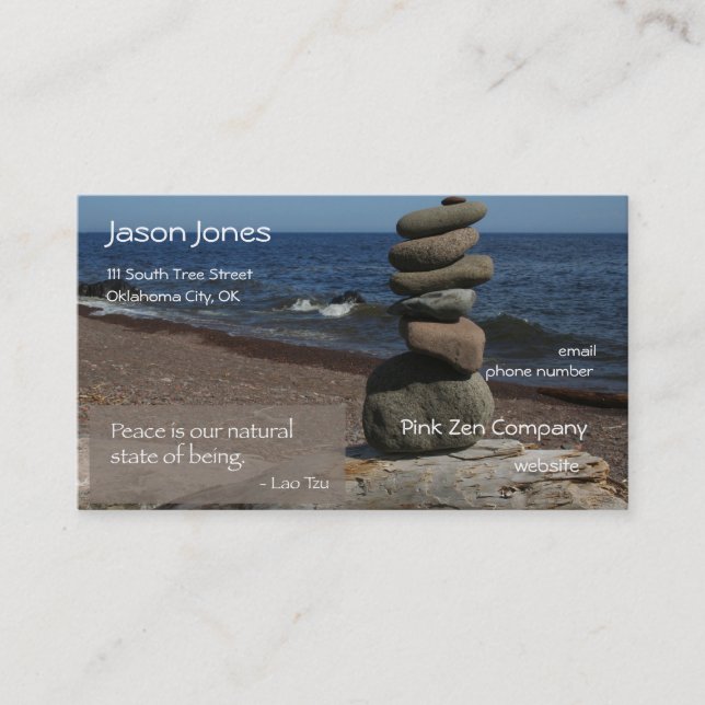 Laotisk Tzu citationsteckenvisitkort Visitkort (Framsida)