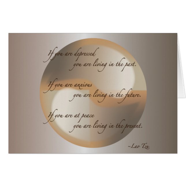 Laotisk Tzu fred Hälsningskort (Framsidan Horizontal)