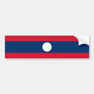 Laotiska/Laotian Laos/flagga Bildekal