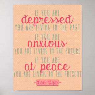 Laotiskt Tzu Motivational citationsteckentryck - 8 Poster