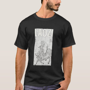 Laozi på Ox Lao Tzu Tao Te Ching Taoism kinesisk T Shirt