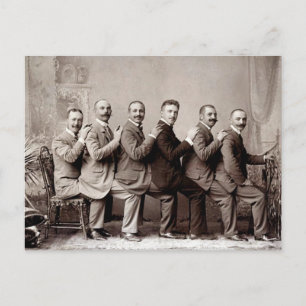 Lap Dancing Victorian Gents Vykort