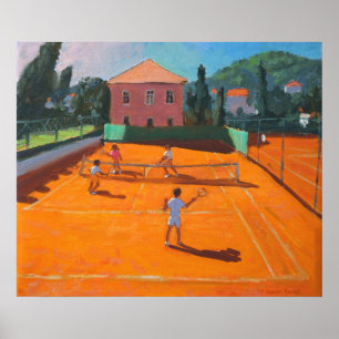 Lapad för leradomstoltennis Kroatien 2012 Poster