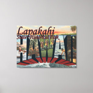 Lapakahi parkerar statligt historiskt, Hawaii Canvastryck