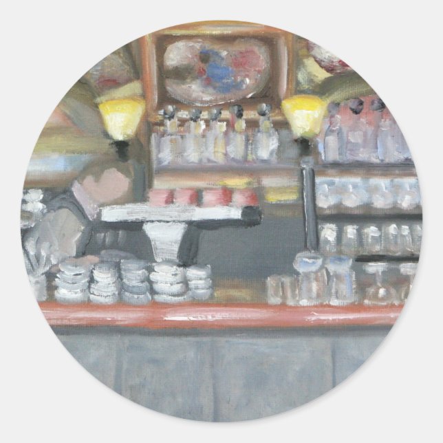 Lapalett Cafe´ Runt Klistermärke (Framsida)