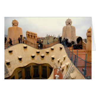 LaPedrera för g/nc Barcelona Gaudi Rooftop Hälsningskort