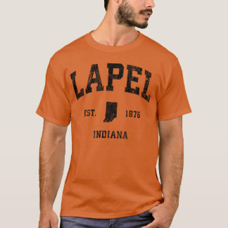 Lapel Indiana IN Vintage Atletisk familj T Shirt