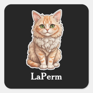 LaPerm Fyrkantigt Klistermärke