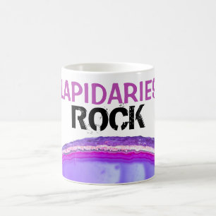 *~* LAPIDARIES STEN Stones Lapidary Agate Crystals Kaffemugg