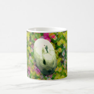 Lapin et de Fleurs Kaffemugg