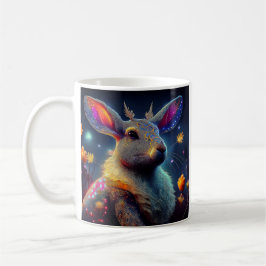 Lapin lumineux et fleurs magiques kaffemugg