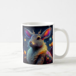 Lapin lumineux et fleurs magiques kaffemugg
