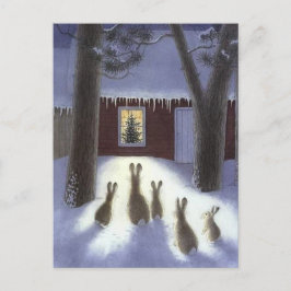 Lapins de Noël Vykort