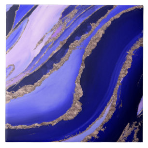 Lapis Blue och Lavender Flow Kakelplatta