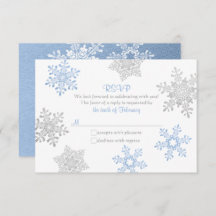 Lapis Blue Silver Snowflake Winter Wedding OSA