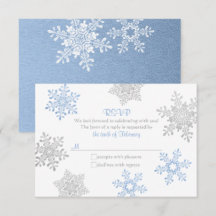 Lapis Blue Silver Snowflake Winter Wedding OSA