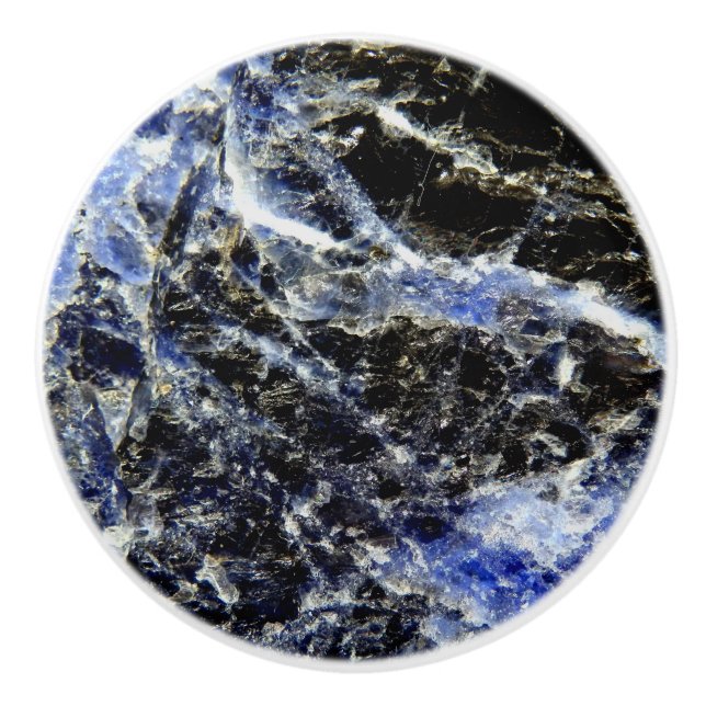 Lapis Lazuli Ceramic Knob Knopp (Framsidan)