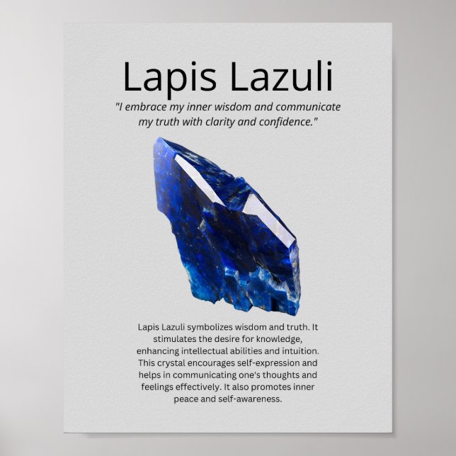 Lapis Lazuli Crystal Meaning Poster (Framsidan)