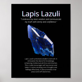 Lapis Lazuli Crystal Stone betyder Poster