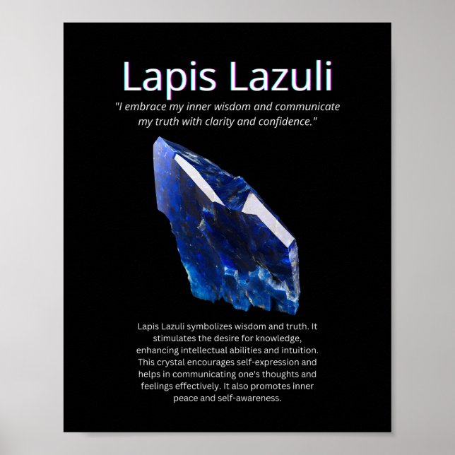Lapis Lazuli Crystal Stone betyder Poster (Framsidan)