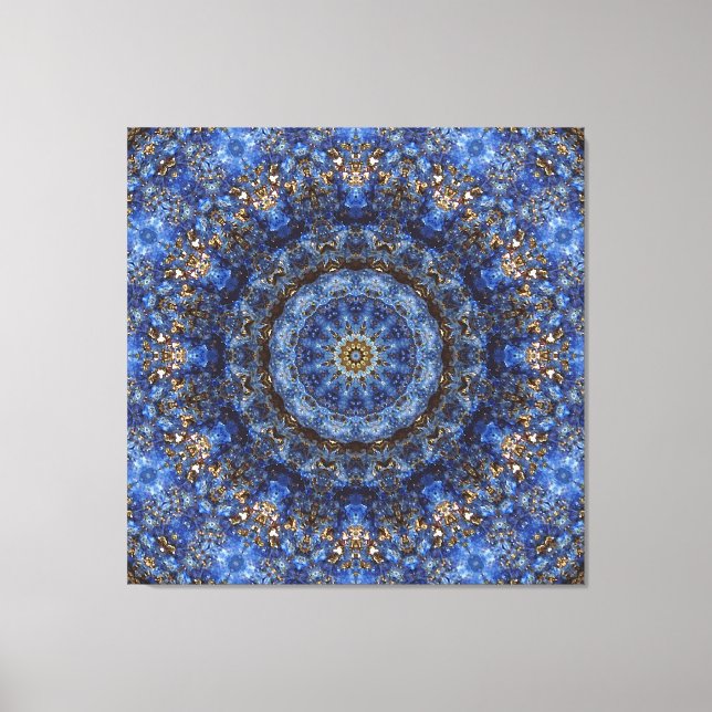 ’Lapis Lazuli Laminate’ Mandala Canvastryck (Framsida)