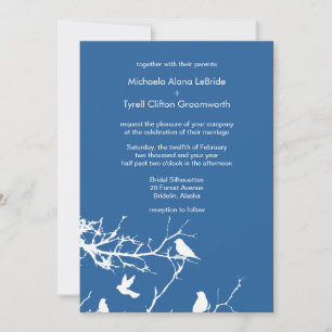 Lapis Lazuli Love birds Bröllop Anpassningsbar Inbjudningar
