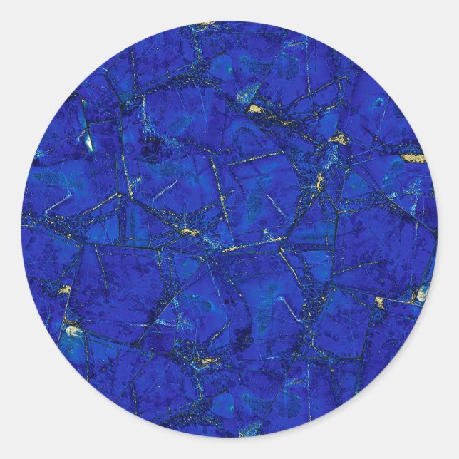 Lapis Lazuli Runt Klistermärke (Framsida)