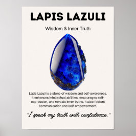 Lapis Lazuli Stone Crystal Beteckning Poster