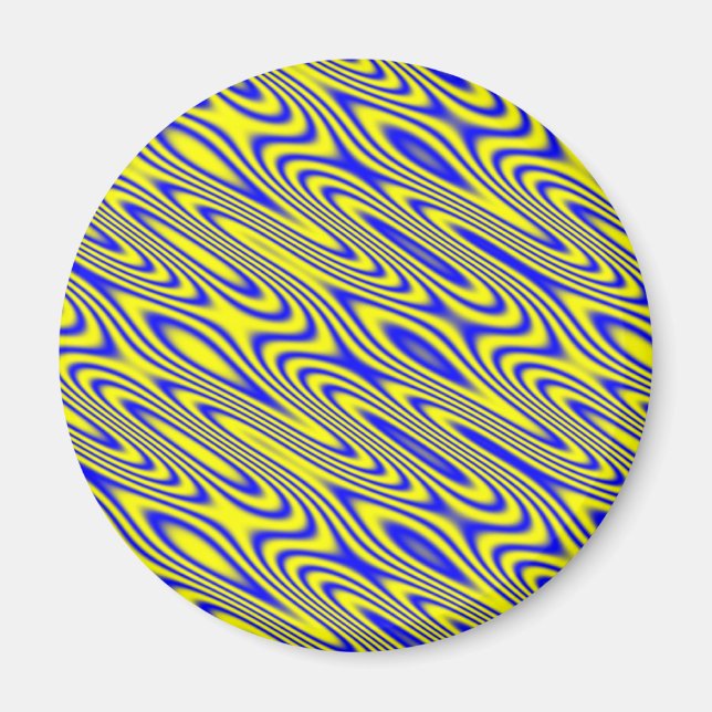Lapis Lazuli Swirlies Abstrakt Mönster Magnet (Framsidan)