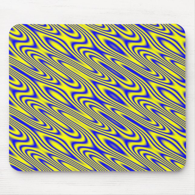 Lapis Lazuli Swirlies Abstrakt Mönster Mousepad Musmatta (Framsidan)