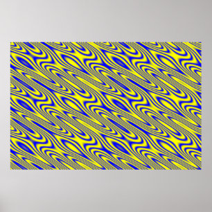 Lapis Lazuli Swirlies Abstrakt Mönster Poster