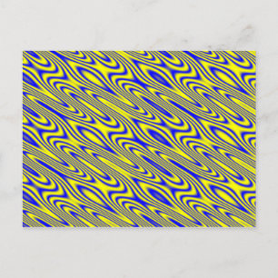 Lapis Lazuli Swirlies Abstrakt Mönster vykort