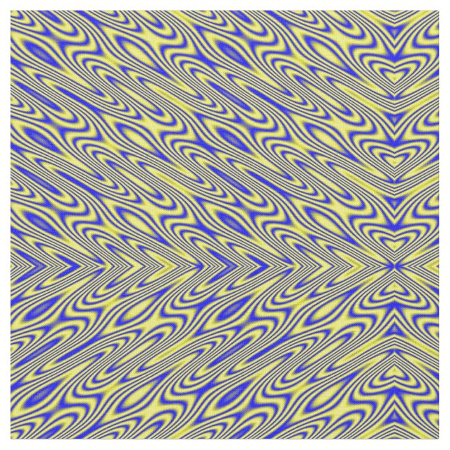 Lapis Lazuli Swirls Abstrakt Mönster Craft Fabric Tyg (Närbild)