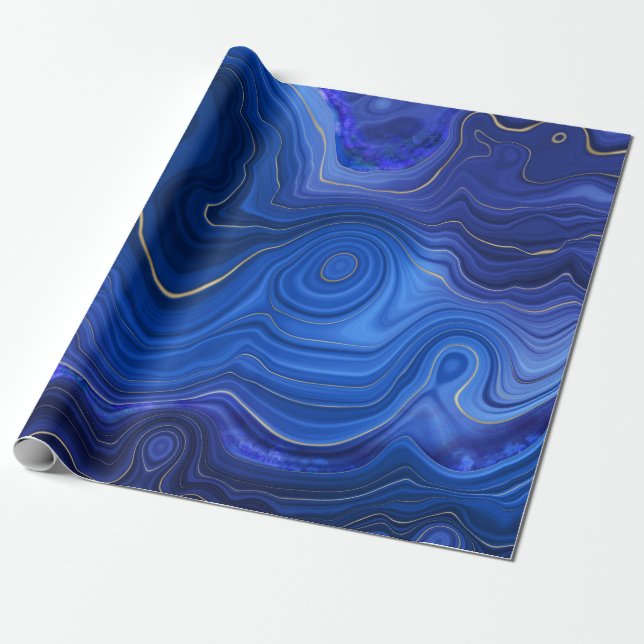 Lapis Lazuli Wrapping Papper Presentpapper (Utrullad)