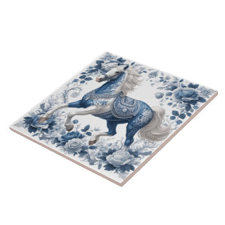 Lapis Steed: Blommigt Tapestry Kakelplatta