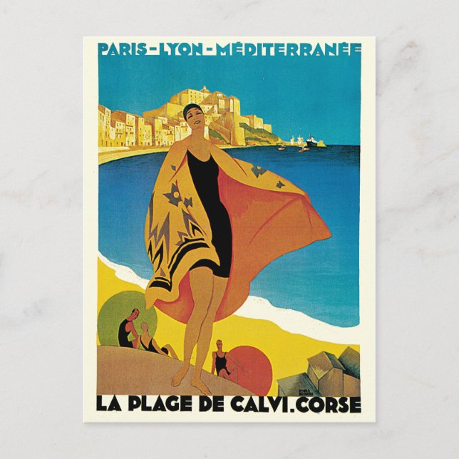 LaPlage de Calvi Vykort (Framsida)