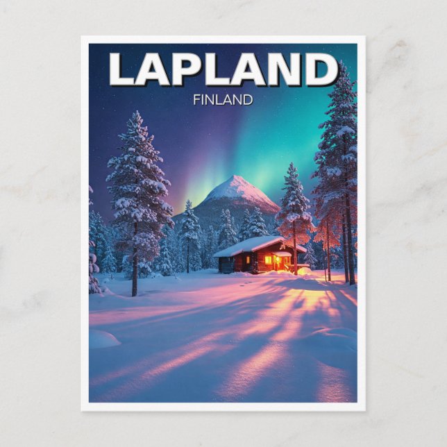 Lapland Finland Resor Vykort (Framsida)