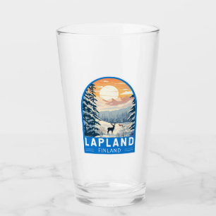 Lapland Finland Travel Art Vintage Glaskopp