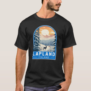Lapland Finland Travel Art Vintage T Shirt