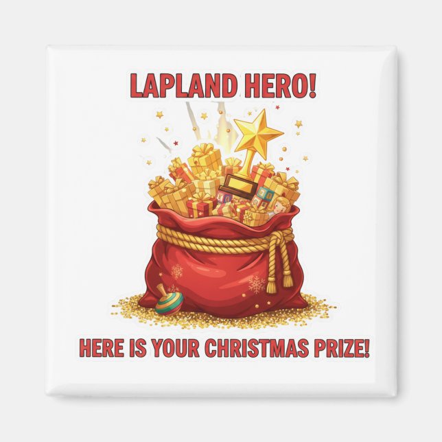 Lapland Hero Christmas Prize Reward Motivation Mag Magnet (Framsidan)