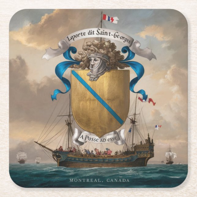 Laporte dit Saint Georges Jackar om Arm 4 Underlägg Papper Kvadrat (Framsidan)