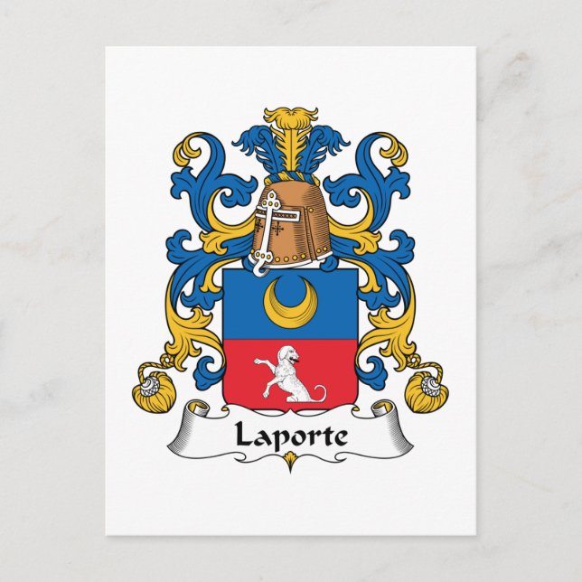 Laporte Family Crest Vykort (Framsida)