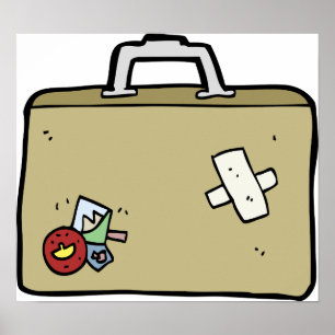 Lappad bagageaffisch poster