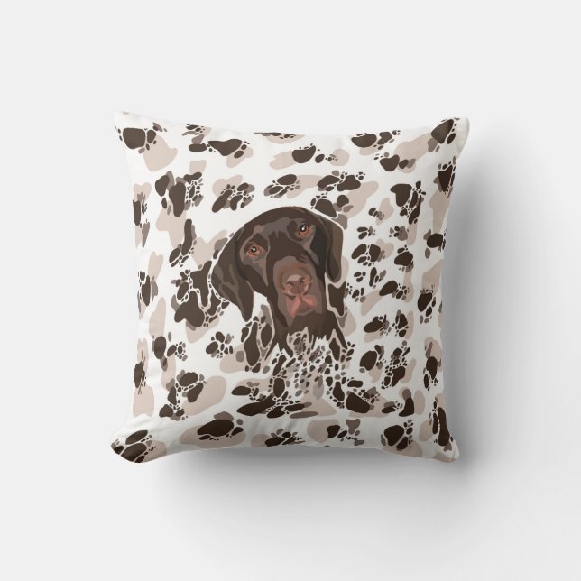 Lappad och tickad GSP dämpar Kudde (Framsida)