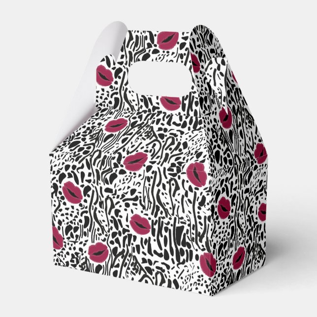 Läppar B&W Mönster Presentaskar (Framsidan Sidan)